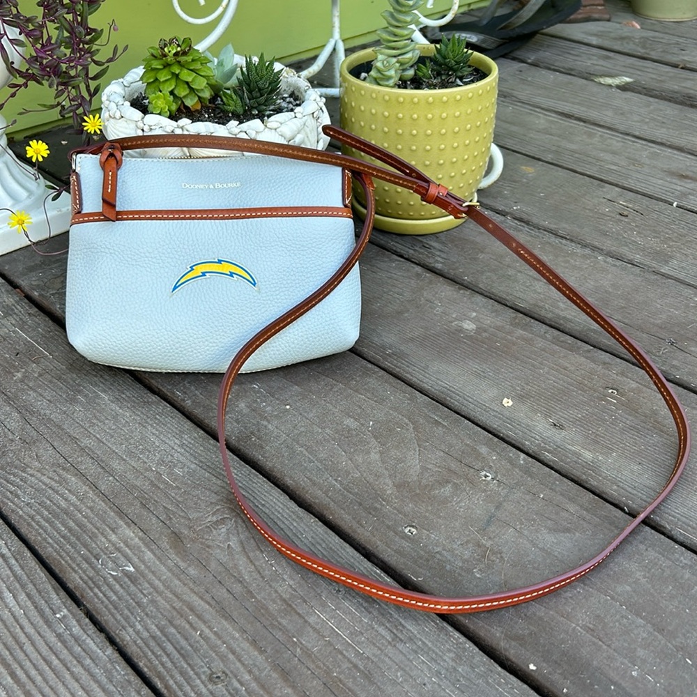Dooney & Bourke Chargers Ginger Crossbody Silver NWT